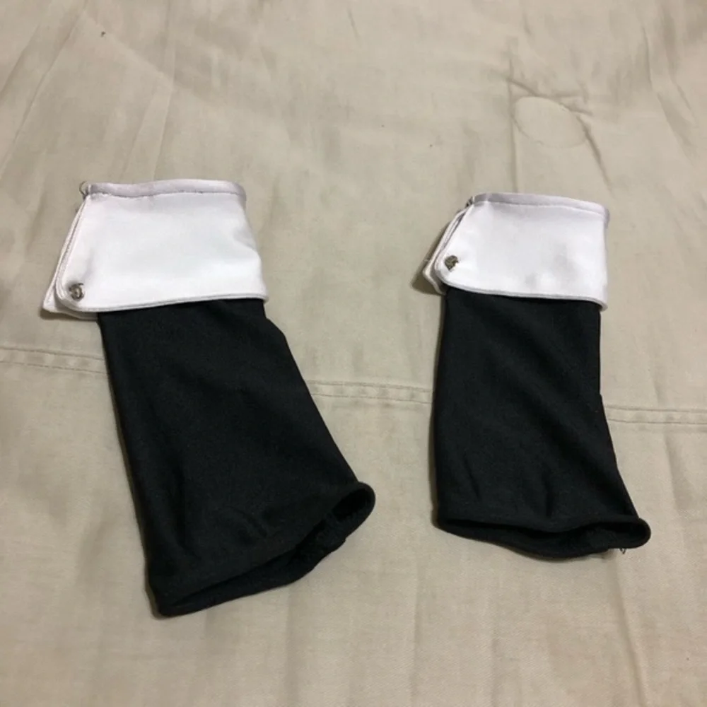 Black and White girls cuffed partial sleeves for dress up